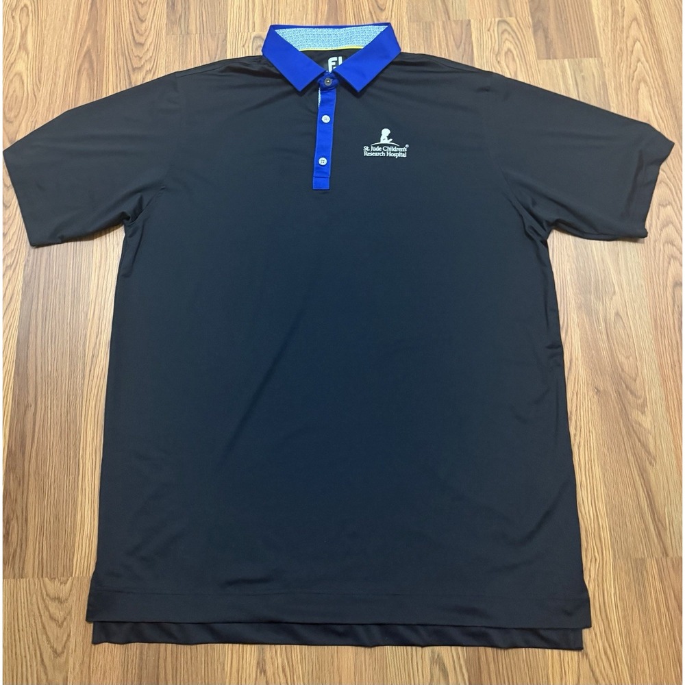 FootJoy Polo Shirt Mens Extra Large Golf St Jude Embroidered Contrast Collar